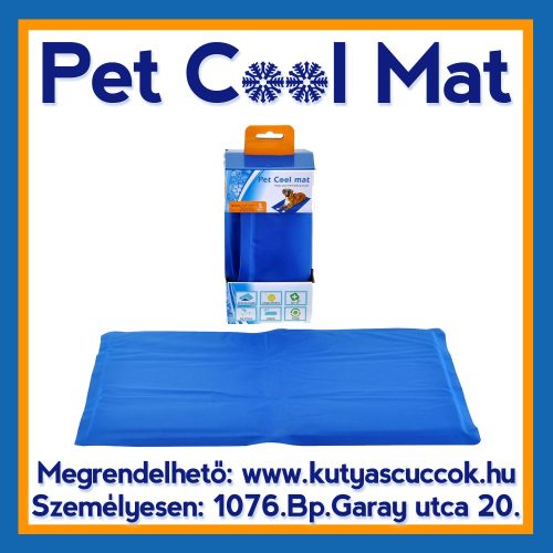 Pet Cool Mat Hűsítő zselés matrac 65x50 cm-es Kék (hűsítő matrac/hűtőmatrac/hűtőtakaró/hűtőpléd) 